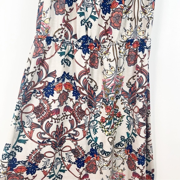 Vintage Y2K Boho Off Shoulder Floral Maxi Dress Asymmetrical Hem Hippie Gypsy S - Picture 8 of 14